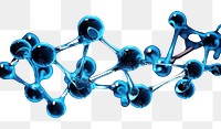 PNG  Molecular structure futuristic blue complexity. AI generated Image by rawpixel.