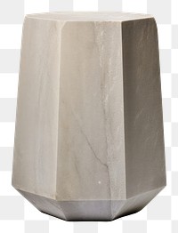 PNG Stone pentagonal cylinder white background simplicity. 