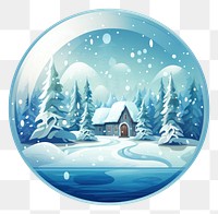PNG Snow globe architecture reflection snowflake. AI generated Image by rawpixel.