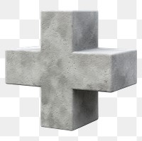 PNG Solid Plus shape concrete symbol cross. AI generated Image by rawpixel.