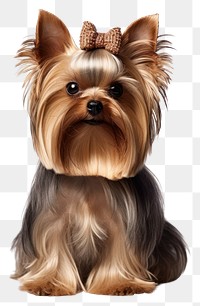PNG  Yorkshire terrier dog mammal animal pet. AI generated Image by rawpixel.