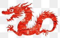 PNG Chinese dragon paper red representation. AI generated Image by rawpixel.