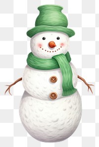 PNG Chubby snowman drawing winter white. 