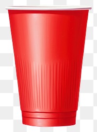 PNG Cup plastic red white background. AI generated Image by rawpixel.