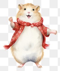 PNG  Chubby hamster dancing rat mammal rodent. AI generated Image by rawpixel.