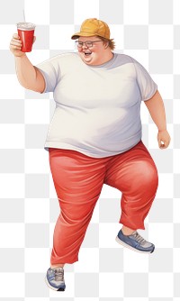 PNG Chubby man dancing portrait adult cup. AI generated Image by rawpixel.