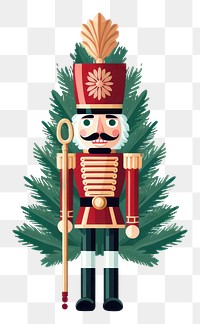 PNG Christmas nutcracker christmas white background representation. 