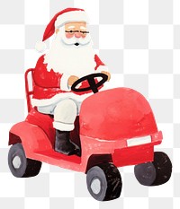 PNG Santa claus vehicle car representation. 