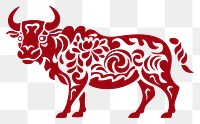 PNG Chinese pictogram livestock buffalo cattle. AI generated Image by rawpixel.