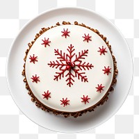 PNG Plate cake christmas dessert. AI generated Image by rawpixel.