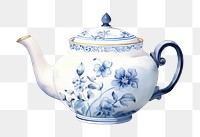 PNG Teapot porcelain white art. 