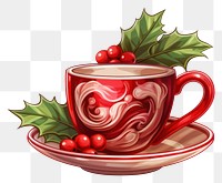 PNG Christmas style cup saucer drink mug. AI generated Image by rawpixel.