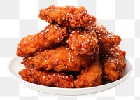 PNG  Korean fried chicken food meat white background. 