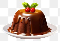 PNG Christmas figgy pudding chocolate dessert food. AI generated Image by rawpixel.