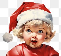 PNG Vintage illustration christmas portrait baby. 