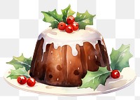 PNG Christmas figgy pudding tradition dessert cartoon. AI generated Image by rawpixel.