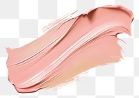 PNG Flat Metallic rose gold pastel paint brushstroke petal white background cosmetics. 