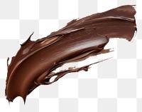 PNG  Flat pale dark brown paint brushstroke chocolate white background dessert. AI generated Image by rawpixel.