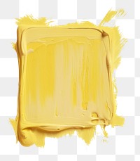 PNG  Flat pale yellow paint brushstroke rectangle white background splattered. AI generated Image by rawpixel.
