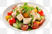 PNG  Tofu salad plate food meal. AI generated Image by rawpixel.