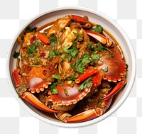 PNG  Stir-fried crab seafood meat meal. AI generated Image by rawpixel.