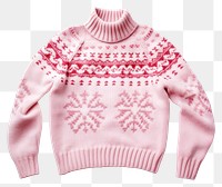 PNG  Pink christmas Sweater sweater sweatshirt pink. AI generated Image by rawpixel.