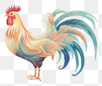 PNG Rooster crowing chicken poultry animal. AI generated Image by rawpixel.