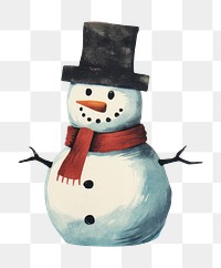PNG Cute snowman winter anthropomorphic representation. AI generated Image by rawpixel.
