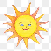 PNG Sun drawing sky anthropomorphic. AI generated Image by rawpixel.