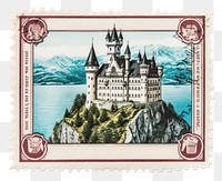 PNG Castle architecture postage stamp building. AI generated Image by rawpixel.