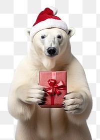 PNG Polar Bear animal bear christmas. AI generated Image by rawpixel.