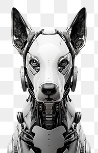 PNG  A dog robot animal mammal white. 