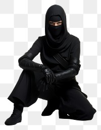 PNG  A female ninja adult white background protection. AI generated Image by rawpixel.