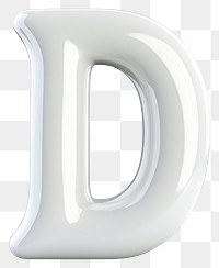 PNG Alphabet D shape white text  