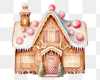 PNG Gingerbread house christmas dessert winter. AI generated Image by rawpixel.