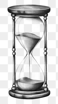 PNG Vintage hourglass monochrome deadline lighting. 