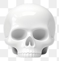 PNG  Skeleton white head white background. AI generated Image by rawpixel.
