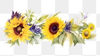 PNG  Sunflowers plant white background inflorescence. AI generated Image by rawpixel.