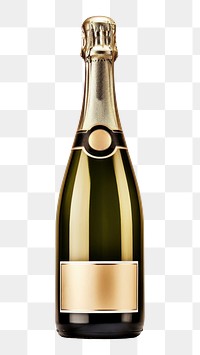 PNG  Chirstmas champagne bottle drink wine white background. AI generated Image by rawpixel.
