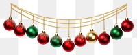 PNG  Christmas banner jewelry white background illuminated