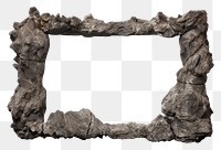 Rock frame white background rectangle. AI generated Image by rawpixel.