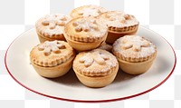 PNG  Mince pies plate dessert pastry. AI generated Image by rawpixel.