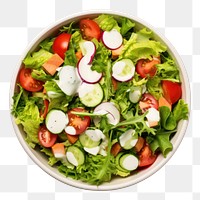 PNG Salad food plate white background. AI generated Image by rawpixel.