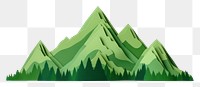 PNG  Green mountain nature paper gray background. AI generated Image by rawpixel.