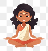 PNG Diwali festival yoga cross-legged spirituality. AI generated Image by rawpixel.