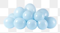 PNG  Balloon cloud turquoise sphere white. AI generated Image by rawpixel.