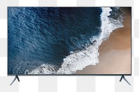 TV screen png, design element, transparent background
