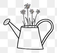 PNG  Flower drawing plant line. AI generated Image by rawpixel.