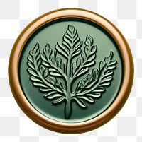 PNG Fern leaf jewelry locket white background. AI generated Image by rawpixel.