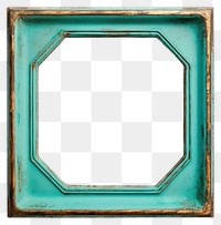 PNG  Octagon Turquoise frame vintage turquoise backgrounds white background. AI generated Image by rawpixel.